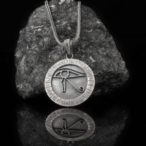 The Eye of Horus Pendant is a product of high class craftsmanship and intricate designing. It's solid structure makes it a perfect piece to use as an everyday jewelry to elevate your style.