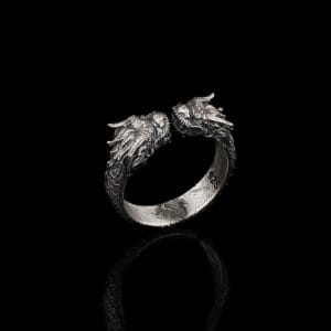 The Chinese Dragon Ring is a product of high class craftsmanship and intricate designing. It's solid structure makes it a perfect piece to use as an everyday jewelry to elevate your style.