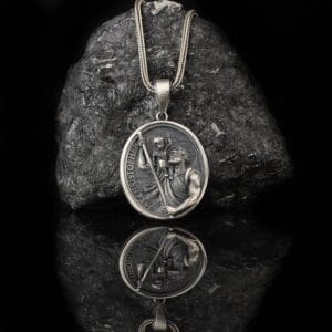 The Saint Christopher Necklace is a product of high class craftsmanship and intricate designing. It's solid structure makes it a perfect piece to use as an everyday jewelry to elevate your style.