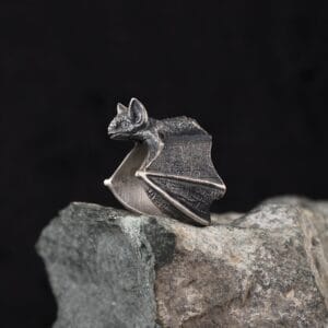 The Silver Bat Ring is a product of high class craftsmanship and intricate designing. It's solid structure makes it a perfect piece to use as an everyday jewelry to elevate your style. This exceptional ring is made to last and worthy of passing onto next generations.