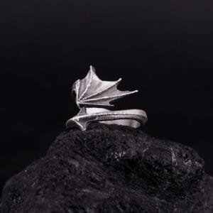 The Dragon Wing Silver Ring is a product of high class craftsmanship and intricate designing.