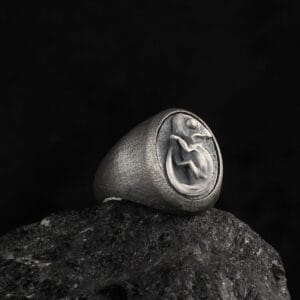 lizard ring is a sterling silver signet ring jewelry